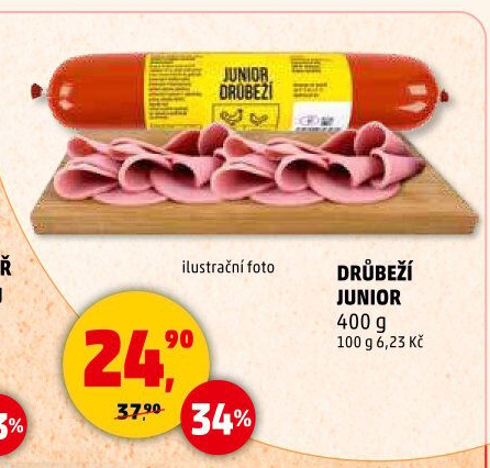 Salám drůbeží Junior Řezníkův talíř