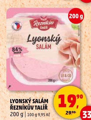 Salám lyonský Řezníkův talíř