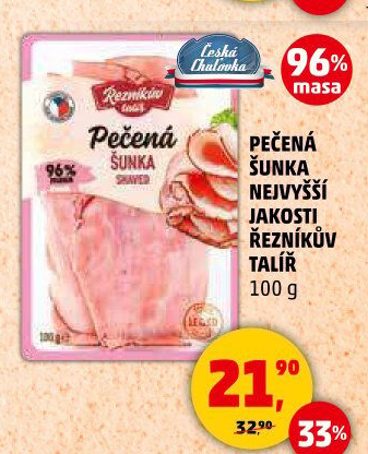 Šunka pečená nejvyšší jakosti Řezníkův talíř