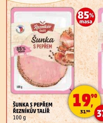 Šunka s pepřovým dekorem Řezníkův talíř