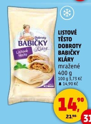Těsto listové máslové mražené Dobroty babičky Kláry