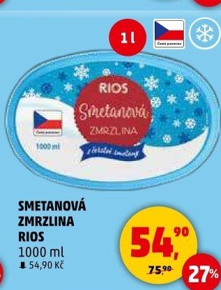 Zmrzlina ve vaničce Rios