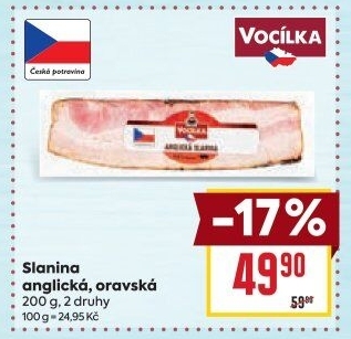 Anglická slanina Vocílka