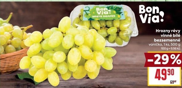 Hrozny bílé bezsemenné Billa Bonvia