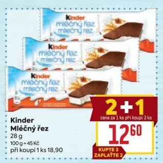 Řez mléčný Kinder