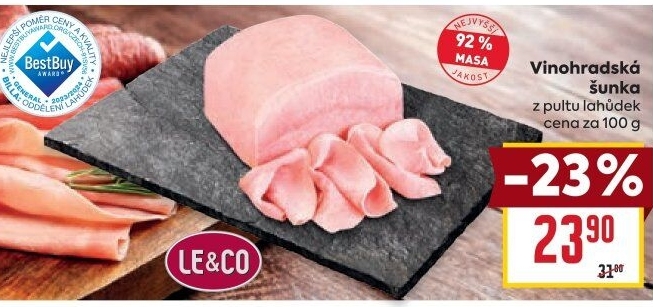 Šunka vinohradská nejvyšší jakosti LE&amp