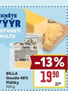 Sýr Gouda 48% Billa