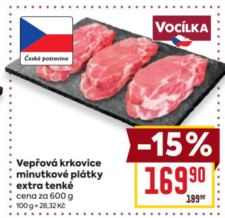 Vepřová krkovice bez kosti Vocílka