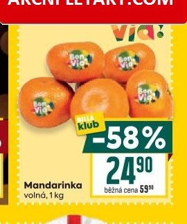 Mandarinka volná, 1 kg