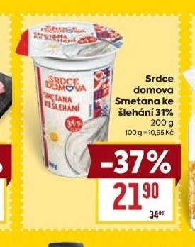 Srdce domova Smetana ke šlehání 31% 200 g