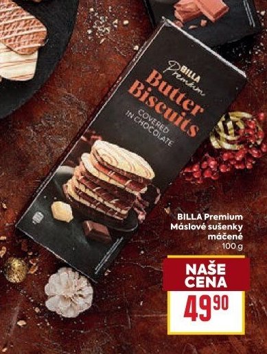 BILLA Premium Máslové sušenky máčené