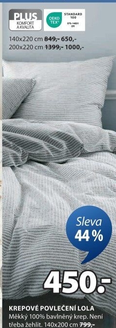 Krepové povlečení