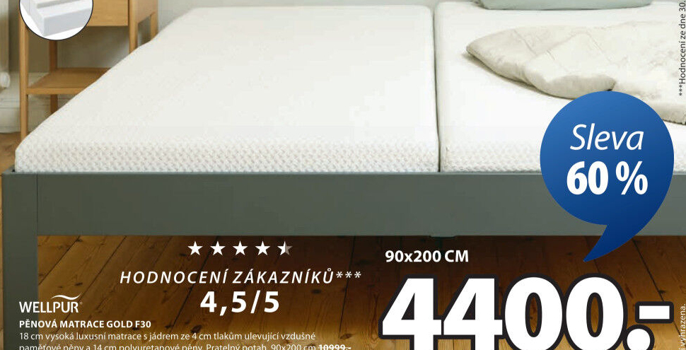 Pěnová matrace Gold Wellpur