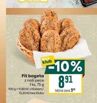 Fit bageta z naší pece 1 ks, 75 g