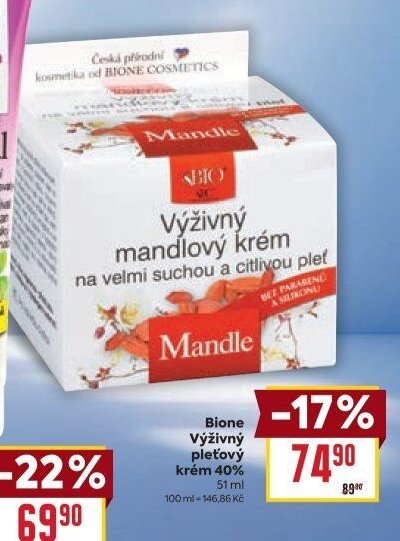 Bione Výživný mandlový krém