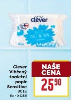 Clever Vlhčený toaletní papír Sensitive