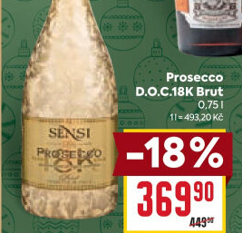 Prosecco Brut DOC 18K Gold Sensi