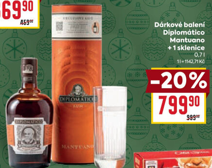 Rum Diplomatico Mantuano - dárkové balení
