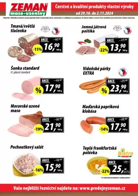 akční leták ZEMAN maso - uzeniny 29.10.2024-2.11.2024