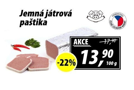 Paštika játrová jemná