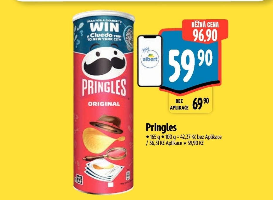 Chipsy Pringles - tubus