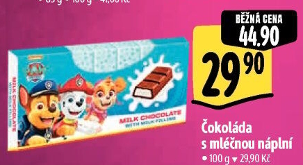 Čokoládky Tlapková patrola Paw Patrol