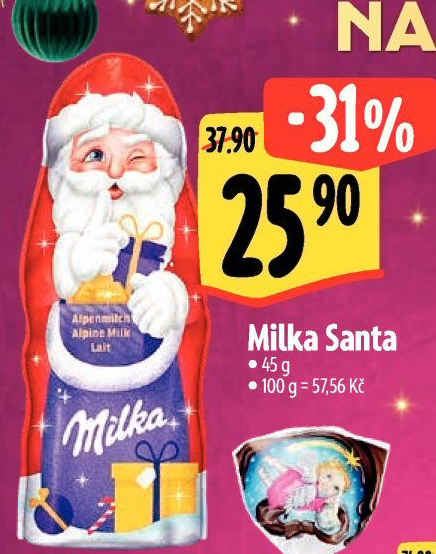 Čokoládový Santa Milka
