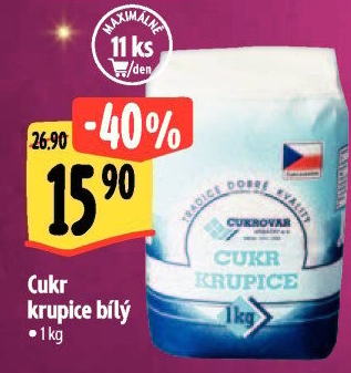 Cukr krupice Cukrovar Vrbátky
