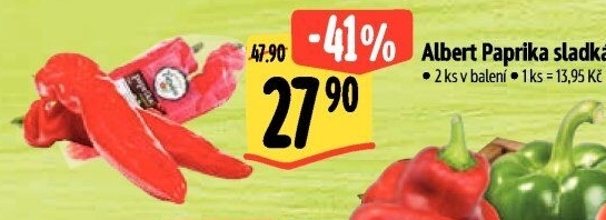 Paprika červená Albert