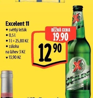 Pivo světlý ležák 11° Excelent