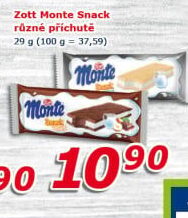 Dezert mléčný Monte Snack Zott