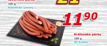 Párky javořické Kostelecké uzeniny