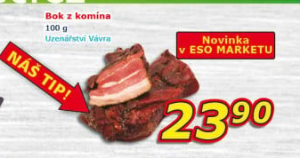 Uzený bok z komína Uzenářství Vávra