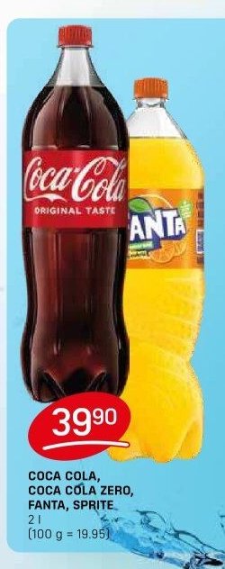 COCA COLA, COCA COLA ZERO, FANTA, SPRITE