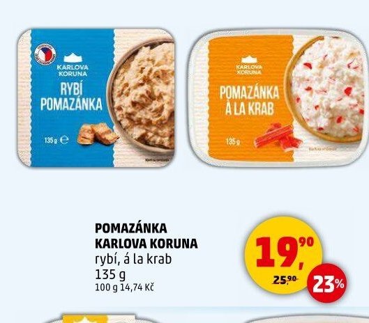 POMAZÁNKA KARLOVA KORUNA rybí, á la krab