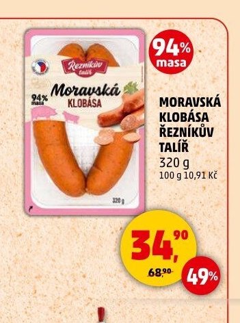 Moravská klobása Řezníkův talíř