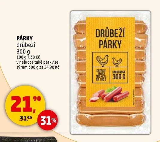 Párky drůbeží