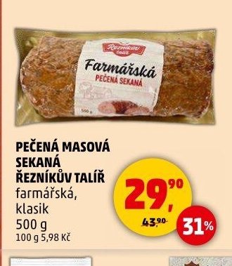 Pečená masová sekaná Řezníkův talíř