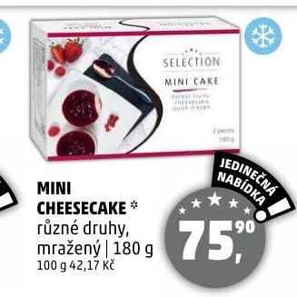 Dezert mini Cheesecake mražený Selection
