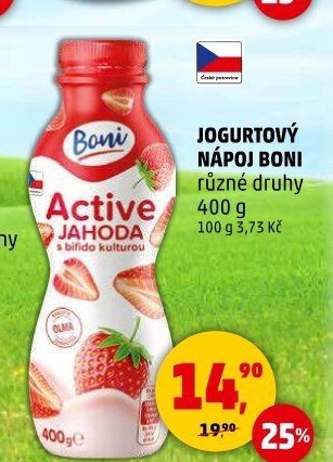 Jogurtový nápoj Boni