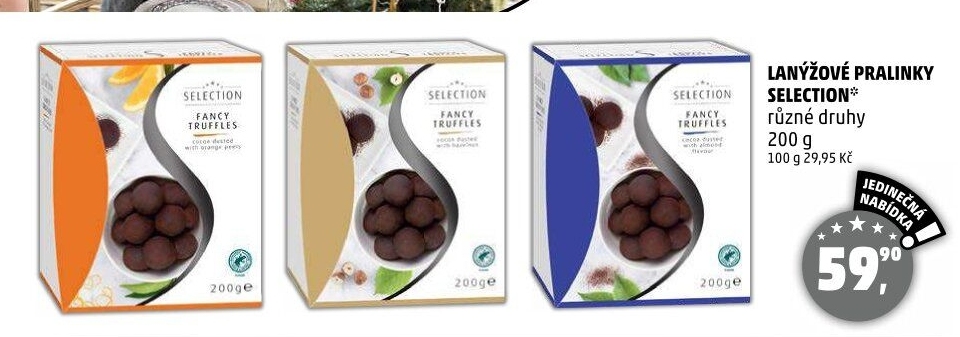 Lanýžové pralinky Selection