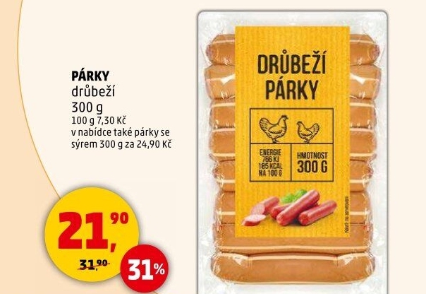 Párky drůbeží