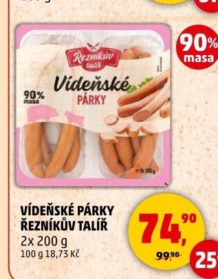 Párky vídeňské Řezníkův talíř