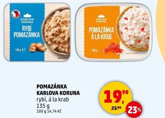 Rybí pomazánka Karlova Koruna