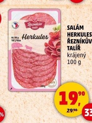 Salám Herkules Řezníkův talíř
