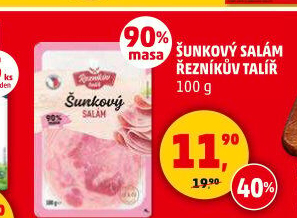 Salám šunkový Řezníkův talíř