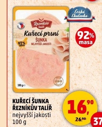 Šunka kuřecí nejvyšší jakosti Řezníkův talíř