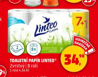 Toaletní papír 2vrstvý Linteo