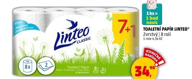 Toaletní papír 2vrstvý Linteo