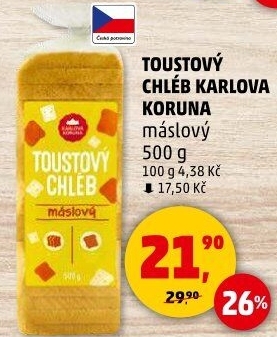 Toustový chléb Karlova Koruna